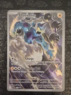 Pokemon Thundurus 209 Sv: Scarlet & Violet Black Star Promo Card Holo NM+ - Image 4