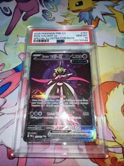 Pokemon TCG Iron Valiant EX 157/131 SV Prismatic Evolutions 2025 PSA 10 Gem MINT - Image 1