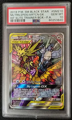 ✨ PSA 10 GEM MINT 2019 Pokemon SM210 Moltres & Zapdos & Articuno GX - Image 1