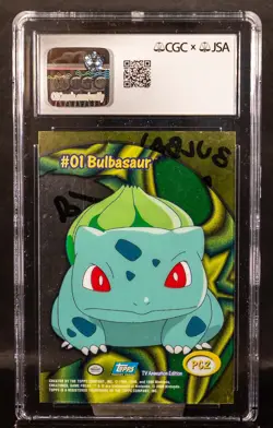 269 Tara Sands Bulbasaur 2000 Topps Pokemon PC2 Clear Auto CGC JSA Authentic - Image 2
