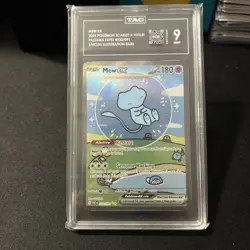 2024 Pokemon Paldean Fates MEW EX #232/091 Special Illustration Rare -TAG 9 Mint - Image 1