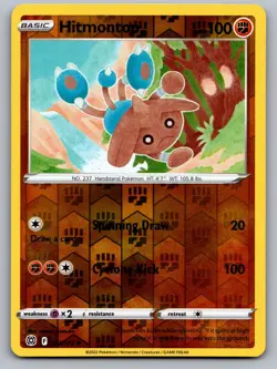 Hitmontop 072/172 Uncommon Brilliant Stars Pokemon Reverse Holo Near Mint - Image 1