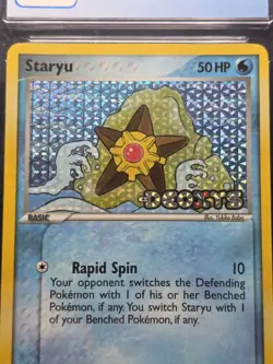 Staryu 77/107 Reverse Holo Stamped EX Deoxys 2005 Pokemon Card CGC NM-Mint+ 8.5 - Image 3