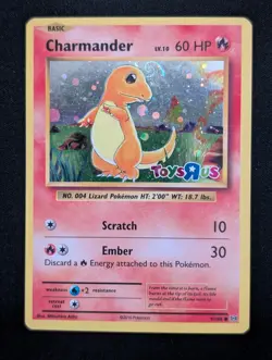 Charmander - 9/108 (Toys R Us Promo) Cards & Products Pokemon LP Holo HD SWIRL - Image 1