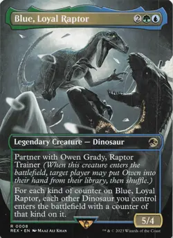 Blue, Loyal Raptor (Borderless) 8 Universes Beyond: Jurassic World Collection LP - Image 1