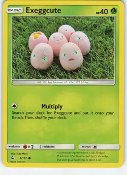 Exeggcute 1/131 Common Regular SM - Forbidden Light LP Pokemon - Image 1