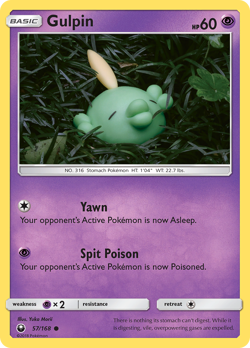 GULPIN 57/168 C CELESTIAL STORM POKEMON MP MORII - Image 4