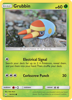GRUBBIN 18/214 C UNBROKEN BONDS POKEMON MP MORII - Image 4