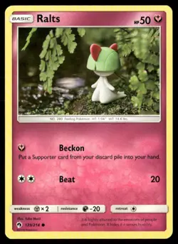 Ralts 139/214 Common Lost Thunder Pokemon Near Mint - Image 1
