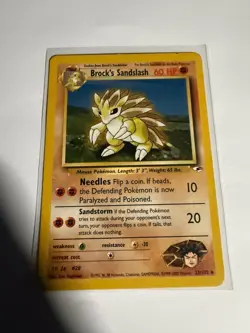 2000 Pokemon Gym Heroes Brock’s Sandslash 23/132 Rare Non-Holo WOTC Vintage - Image 1