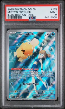 Misty's Psyduck 193/182 Ilustration Rare - Pokemon Destined Rivals - PSA 9 Mint - Image 1