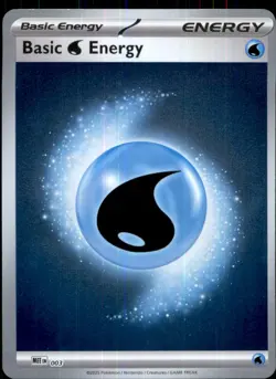 Basic Water Energy - 003 3 Mega Evolution Energies Pokemon Reverse Holo NM - Image 1