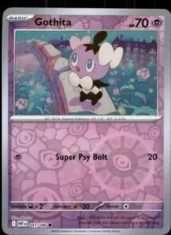 Gothita 041/086 Common White Flare Pokemon Reverse Holo NM - Image 1