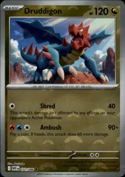 Druddigon (Poke Ball Pattern) 071/086 Uncommon White Flare Pokemon NM - Image 1