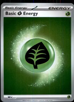 Basic Grass Energy - 001 1 Mega Evolution Energies Pokemon Reverse Holo NM - Image 1