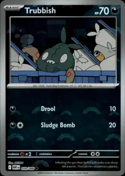 Trubbish (Poke Ball Pattern) 059/086 Holo Common White Flare Pokemon NM - Image 1