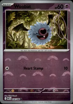 Woobat (Poke Ball Pattern) 036/086 Common White Flare Pokemon NM - Image 1