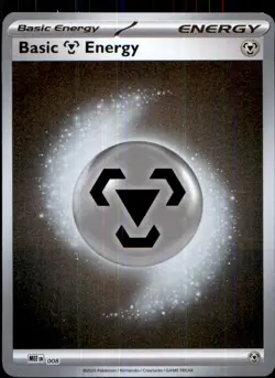 Basic Metal Energy - 008 8 Mega Evolution Energies Pokemon Reverse Holo NM - Image 1
