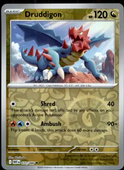 Druddigon 071/086 Uncommon White Flare Pokemon Reverse Holo NM - Image 1