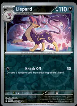 Liepard 056/086 Uncommon White Flare Pokemon Reverse Holo NM - Image 1
