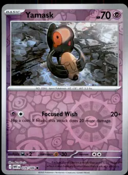 Yamask 039/086 Common White Flare Pokemon Reverse Holo NM - Image 1