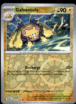 Galvantula 034/086 Uncommon White Flare Pokemon Reverse Holo NM - Image 1