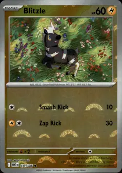 Blitzle (Poke Ball Pattern) 031/086 Common White Flare Pokemon NM - Image 1