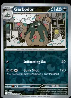 Garbodor 060/086 Uncommon White Flare Pokemon Reverse Holo NM - Image 1