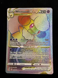 Pokemon TCG Whimsicott VSTAR Rainbow Ultra Rare Card 175/172 Brilliant Stars - Image 1
