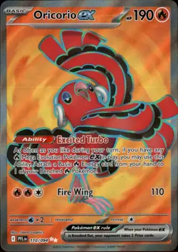 Oricorio ex 110/094 Ultra Rare Phantasmal Flames Pokemon NM - Image 1