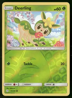 Deerling 15/236 Common Cosmic Eclipse Pokemon Reverse Holo Moderately Played - Image 1