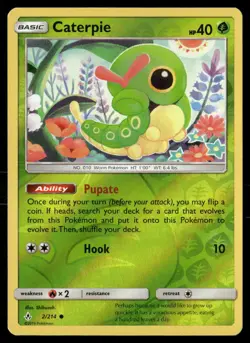 Caterpie 2/214 Common Unbroken Bonds Pokemon Reverse Holo Near Mint - Image 1