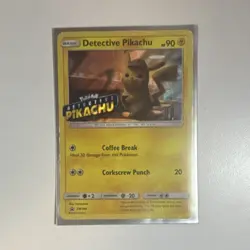 Pokemon TCG Stamped Detective Pikachu SM190 Black Star Promo Holo English 90HP - Image 1
