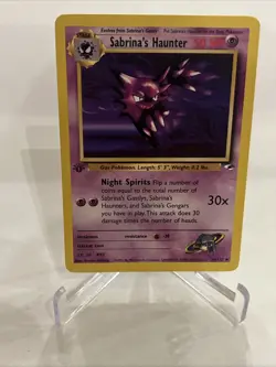 Pokemon TCG Sabrina's Haunter Gym Heroes 58/132 Regular 1st Edition 1999 LP+ - Image 1