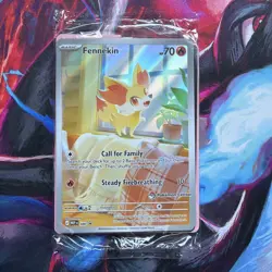 Pokemon TCG Fennekin Chaos Rising Promo Card Pokemon Center Stamped 80 NM Sealed - Image 1