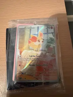 Pokemon TCG Fennekin Chaos Rising Promo Card Pokemon Center Stamped 80 NM Sealed - Image 1