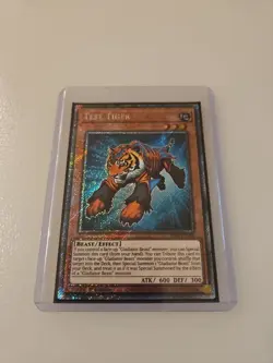Yugioh! Test Tiger - RA03-EN189 - Platinum Secret Rare - 1st Edition Near Mint, - Image 1