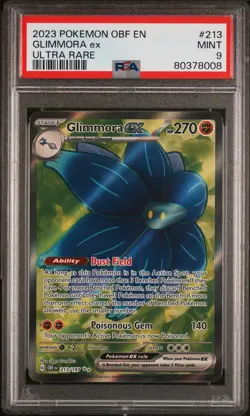 2023 POKEMON OBF EN-OBSIDIAN FLAMES ULTRA RARE #213 GLIMMORA EX PSA 9 - Image 1