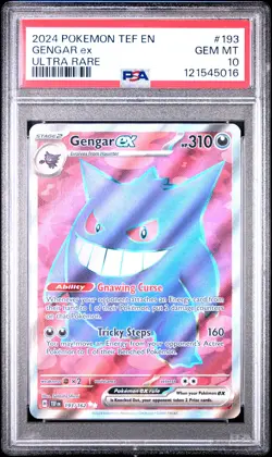 2024 Pokemon Temporal Forces Gengar EX #193 PSA 10 - Image 1