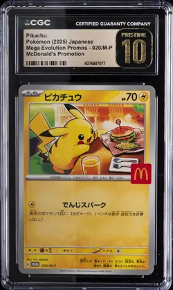 2025 POKEMON JPANAESE MEGA EVOLUTION MCDONALD'S PROMO PIKACHU CGC 10 PRISTINE - Image 1