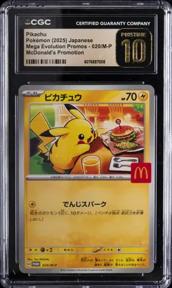 2025 POKEMON JAPANESE MEGA EVOLUTION MCDONALD' PROMO PIKACHU CGC 10 PRISTINE - Image 1