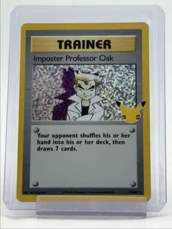 IMPOSTER PROFESSOR OAK 2021 POKEMON CELEBRATIONS CLASSIC COLLECTION Q0513 - Image 1