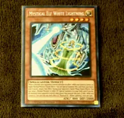 Yu-Gi-Oh Mystical Elf White Lightning LDS3-EN135 Secret Rare Limited Edition - Image 1