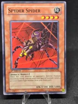 Yu-Gi-Oh! Spyder Spider SOVR-EN018 Stardust Overdrive 1st Edition NM - Image 1