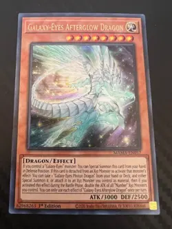 Yugioh Galaxy-Eyes Afterglow Dragon MAMA-EN057 Ultra Rare 1st Ed NM - Image 1