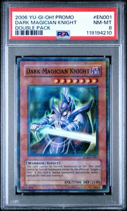 2006 YU-GI-OH! PROMO DOUBLE PACK #EN001 DARK MAGICIAN KNIGHT PSA 8 - Image 1