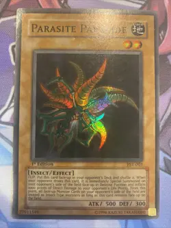 (LTV) YUGIOH PARASITE PARACIDE PSV-003 1ST SUPER LIGHT PLAY - Image 1