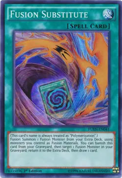 Fusion Substitute - FUEN-EN041 - Super Rare - 1st Edition Near Mint Yugioh Card - Image 1