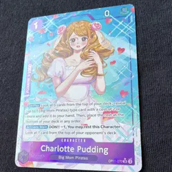 ONE PIECE Charlotte Pudding OP11-070 Alternate Art SR Foil A Fist of Divine Spe… - Image 2