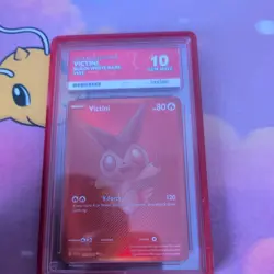 Pokemon TCG White Flare English Red Victini Card 172/086 Ace Grading Gem Mint - Image 1